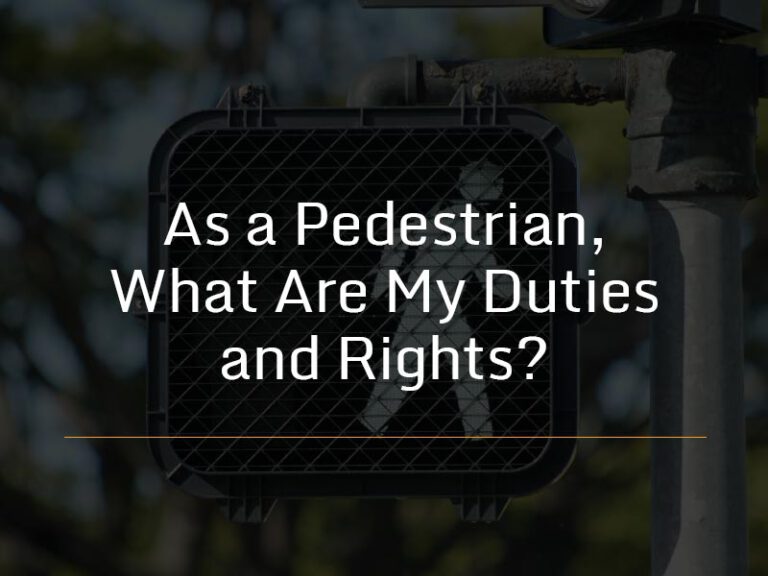 What Is The Duty Of A Pedestrian? | Knowles Law Firm